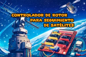 Controlador de rotor de antena con azimut y elevación para seguimiento de satélites