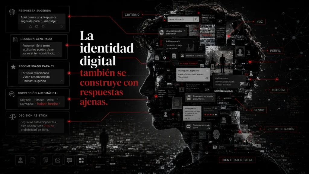 Identidad digital construida mediante respuestas de inteligencia artificial